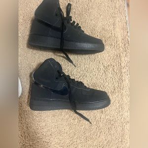 High top black Air Force ones 5.5 youth.